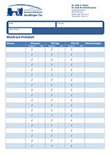Blutdruck-Protokoll